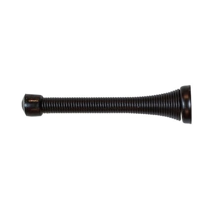 Orca Hardware 3-3/4 Spring Door Stop With Black Tip, US10B Oil-Rubbed Bronze Finish TH-3134-10B